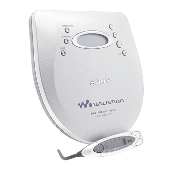 Sony Walkman D-E777 Service Manual