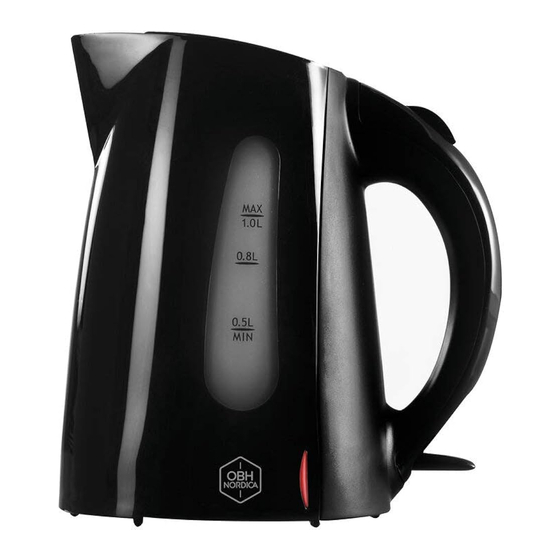 User Manuals: OBH Nordica Nemo Black Electric Kettle
