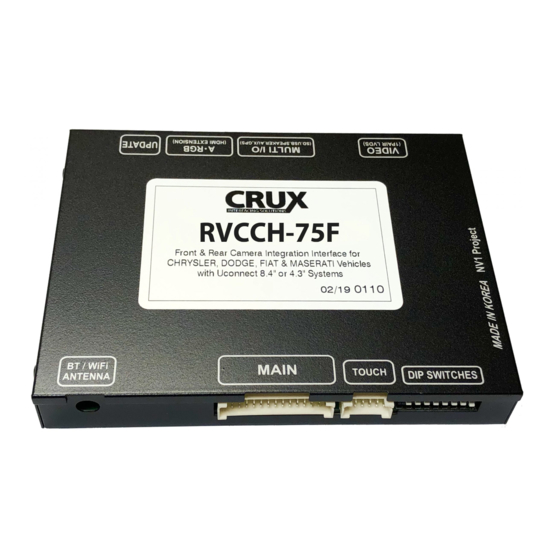 Crux RVCCH-75F Instructions Manual