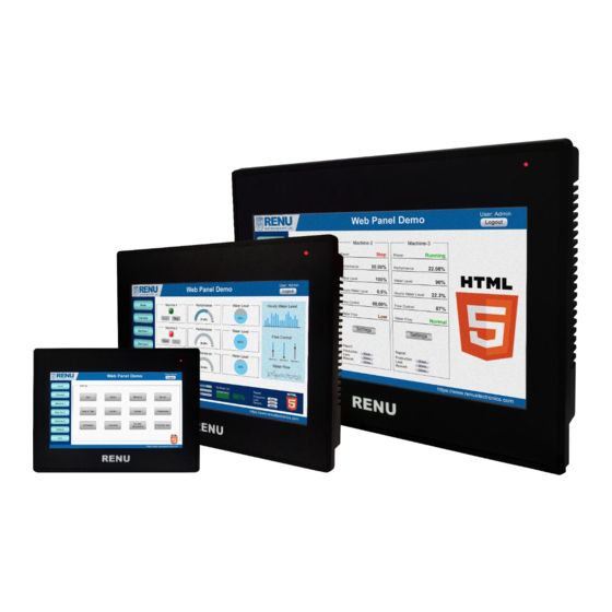 Renu Electronics WP6 Plus Web HMI Series User Manual