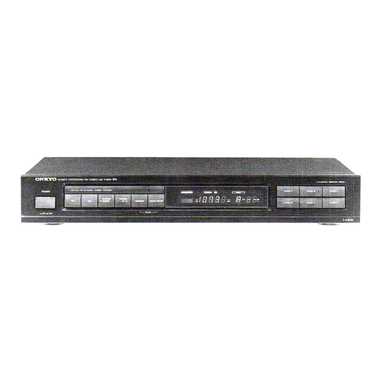 Onkyo T-4300 Instruction Manual