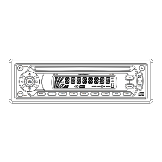 Audiovox AquaTronics MS1550 Owner's Manual