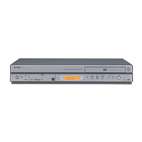 Sharp SR3U - DV DVD Recorder Manuals