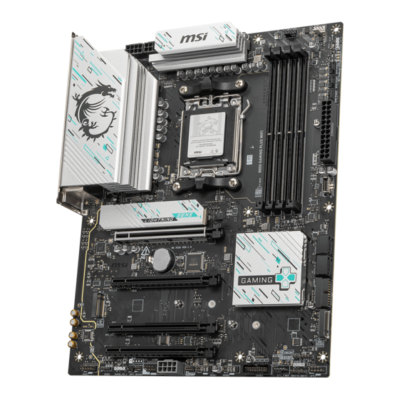 MSI B850 GAMING PLUS WIFI Manuals