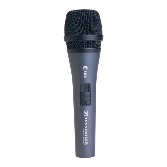 Sennheiser e 835 Specifications