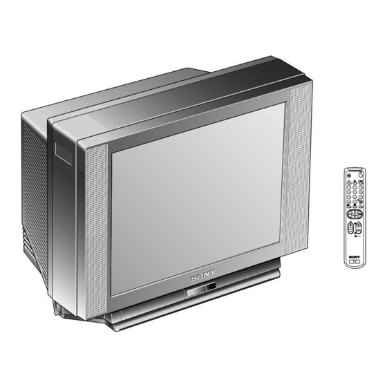 Sony Trinitron KV-29FX11A Service Manual