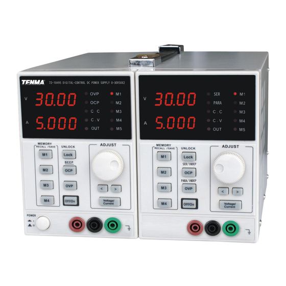 Tenma  72-10495 Quick Start Manual