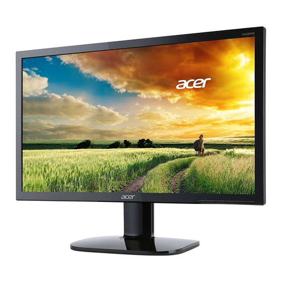 Acer KA220HQ bid Quick Start Manual