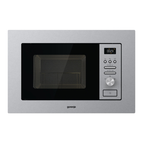 Gorenje BM201AG1X Built-in Microwave Oven Manuals