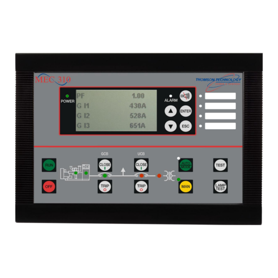 THOMSON MEC 310 - WITH OPTION A AUTOMATIC MAINS FAILURE AND ISLAND MODE Operator's Manual
