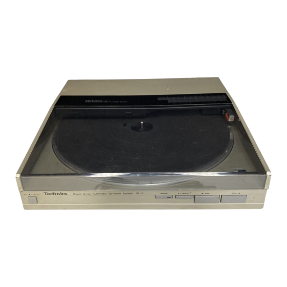 Technics SL-5 Operating Instructions Manual