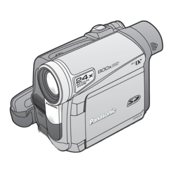 Panasonic Digital Palmcorder PV-GS13 Operating Instructions Manual