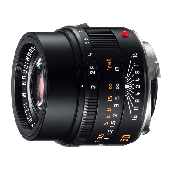 Leica APO-SUMMICRON-M 50 mm f/2 ASPH. Manual