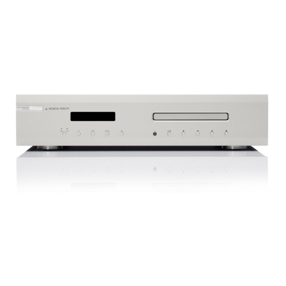 Musical Fidelity M3SCD Instructions For Use Manual