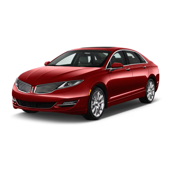 Lincoln 2016 MKZ Quick Reference Manual