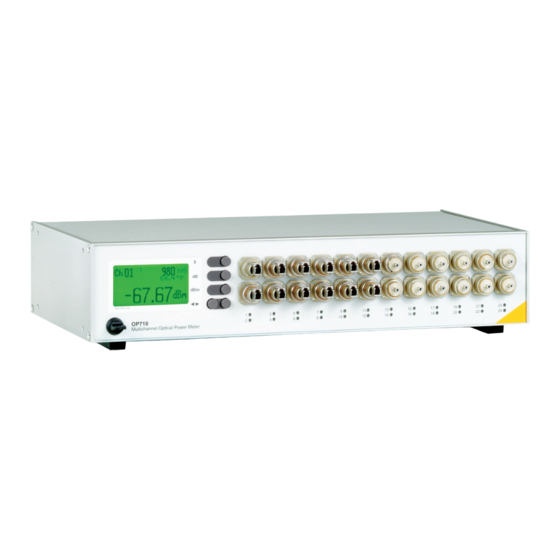 OptoTest op710 Instruction Manual