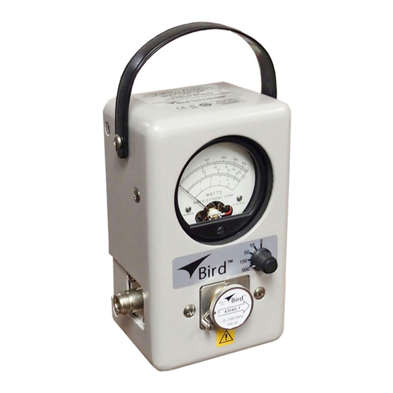 User Manuals: bird Thruline 4304A Element Wattmeter