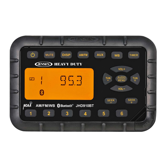 ASA Electronics Jensen Heavy Duty JHD910BT Owner's Manual