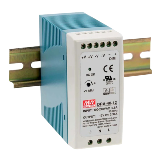 Mean Well DRA Series Installation Manual
