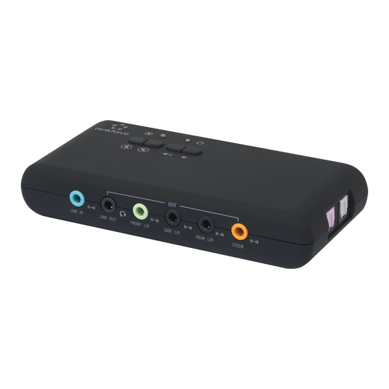 Renkforce USB-SoundBox 7.1 Operating Instructions Manual