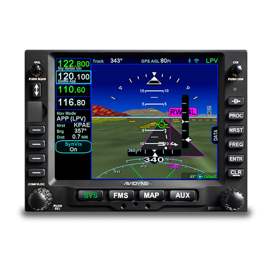 Avidyne IFD550 Quick Reference