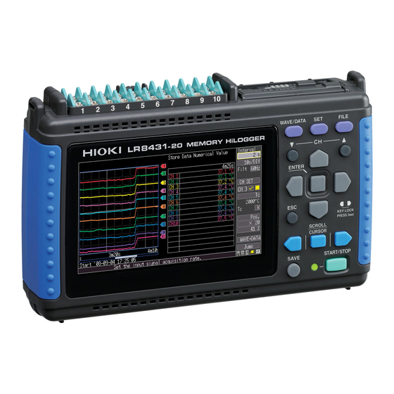 Hioki LR8431-20 Manual