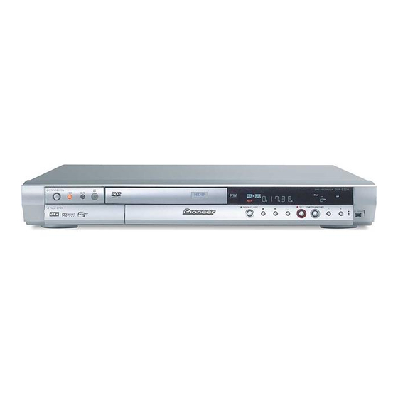 Pioneer DVR-720H Operating Instructions Manual