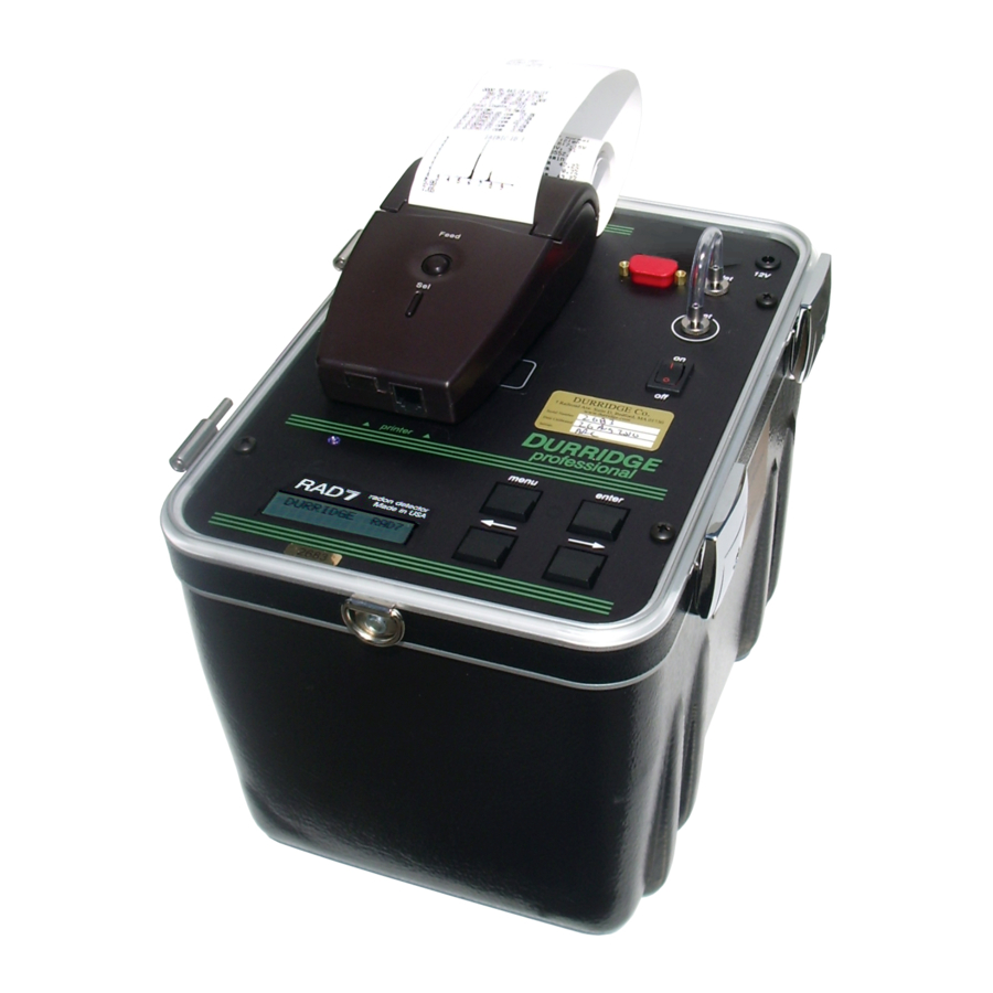 DURRIDGE RAD7 Connectivity Manual