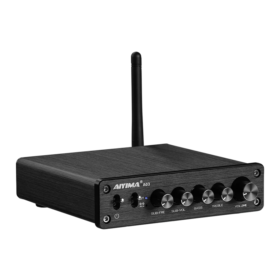 AIYIMA A03 2.1 Channel HIFI Amplifier Manual