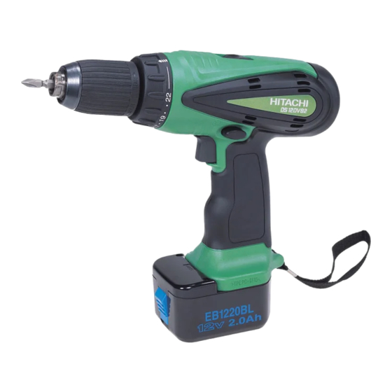 Hitachi Koki DS 12DVB2 Cordless Drill Manuals