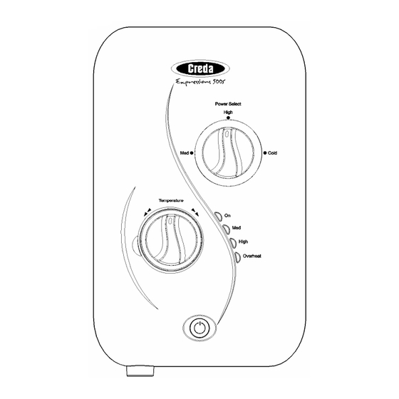 Creda EXPRESSIONS 500S Installation And User Manual