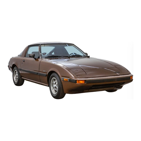 Mazda 1984 RX7 Maintenance Information