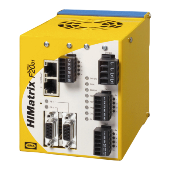 HIMA HIMatrix F20 Manuals
