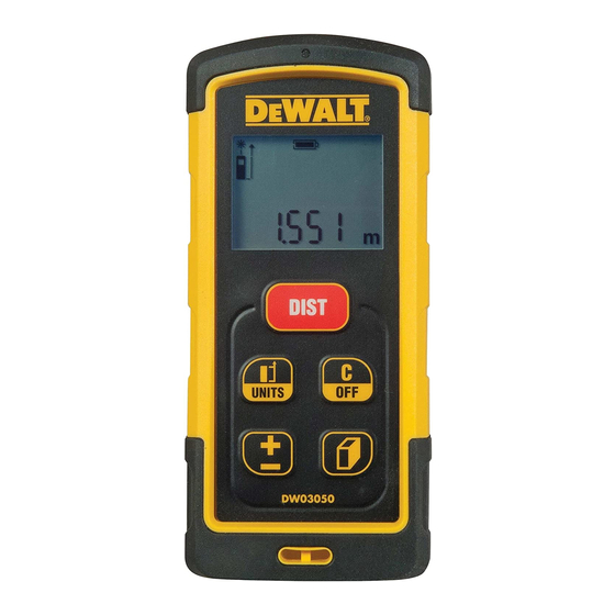 DeWalt DW03050-XJ Laser Distance Measure Manuals