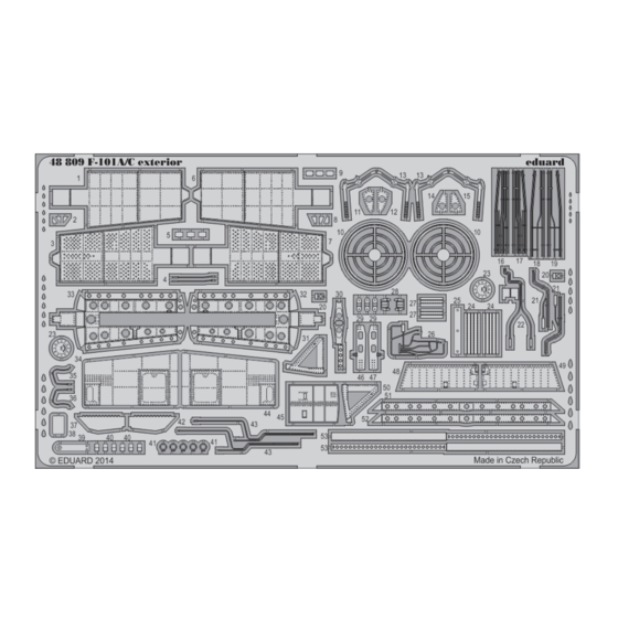 Eduard F-101A/C exterior Quick Start Manual