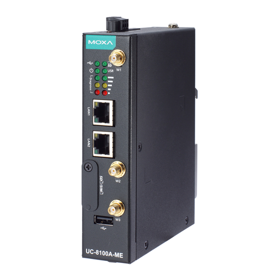 Moxa Technologies UC-8100A-ME-T Quick Installation Manual