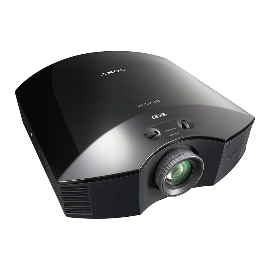 Sony Bravia VPL-HW10 Operating Instructions Manual