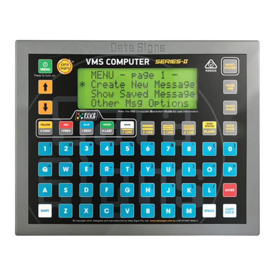 Data Signs VMS II Series Advanced Features