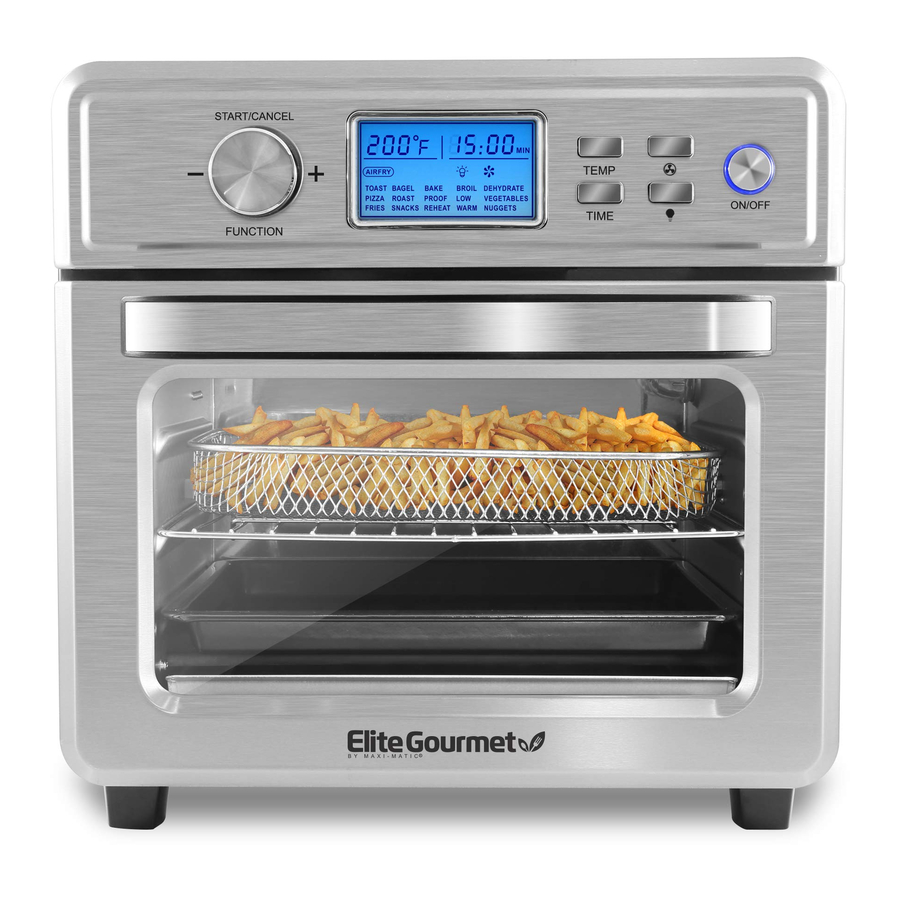Elite Gourmet EAF8190D - 21L Digital Air Fryer Oven Manual