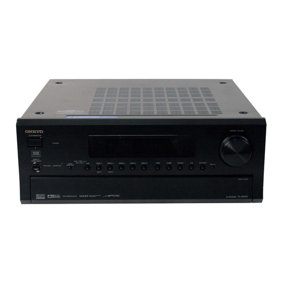 Onkyo TX-NR901 Instruction Manual