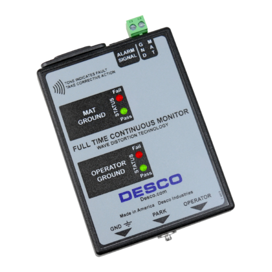 Desco 19325 Installation, Operation And Maintenance Manual