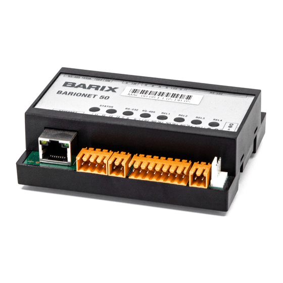 BARIX Barionet Hands-On Training Manual