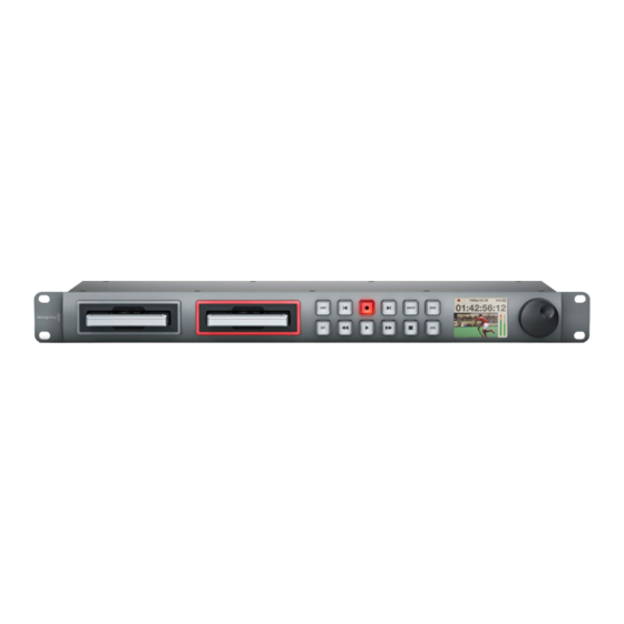 Blackmagicdesign HyperDeck Studio Getting Started