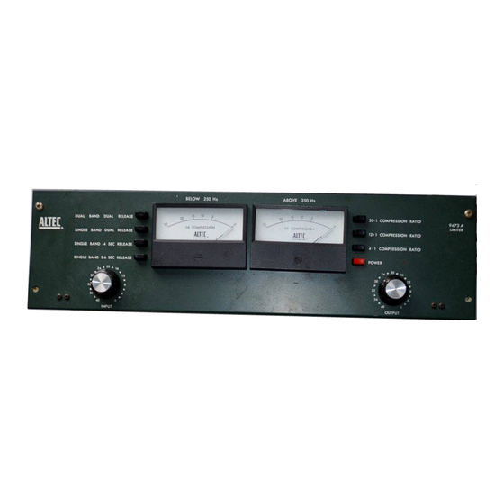 Altec Lansing 9473A Operating Instructions