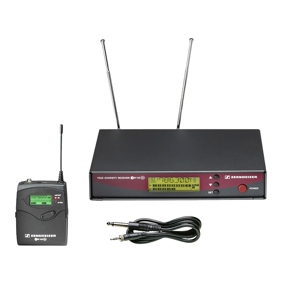 Sennheiser EW 172 G2 Operating Instructions