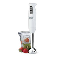 Cuisinart Two Speed Hand Blender CSB-75 Instruction And Recipe Booklet