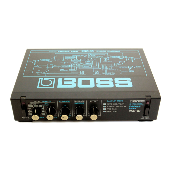 Boss RSD-10 Instructions Manual