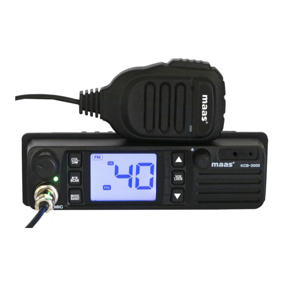 Maas KCB-3000 Instruction Manual