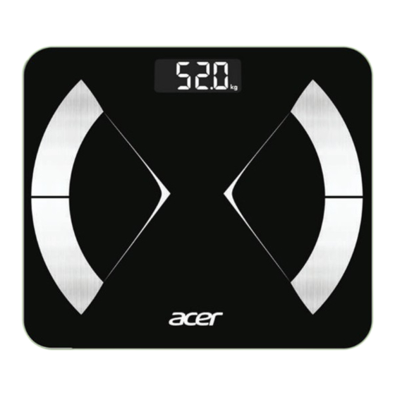 Acer ACBS002S Smart Bathroom Scale Manuals