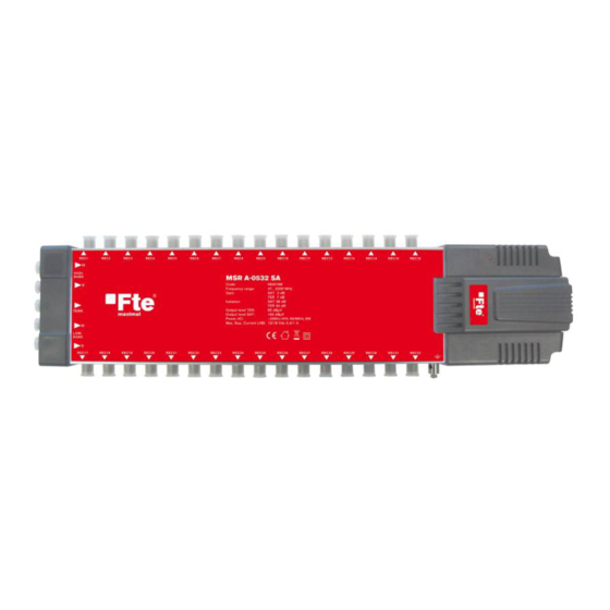 FTE Maximal MSR A 05 SA Series User Manual
